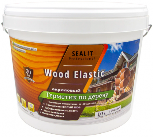 Купить ГЕРМЕТИК - Sealit Wood Elastic для работы с деревянными материалами 10 л в Ростове-на-Дону, Ростовская область